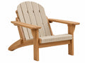 Tuinstoel 85 x 75 x 100 cm hout beige - Adirondackstijl met geweven zitting