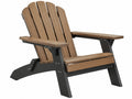 Adirondack tuinstoel 79 x 83 x 98 cm kunststof bruin/zwart met brede armleuningen